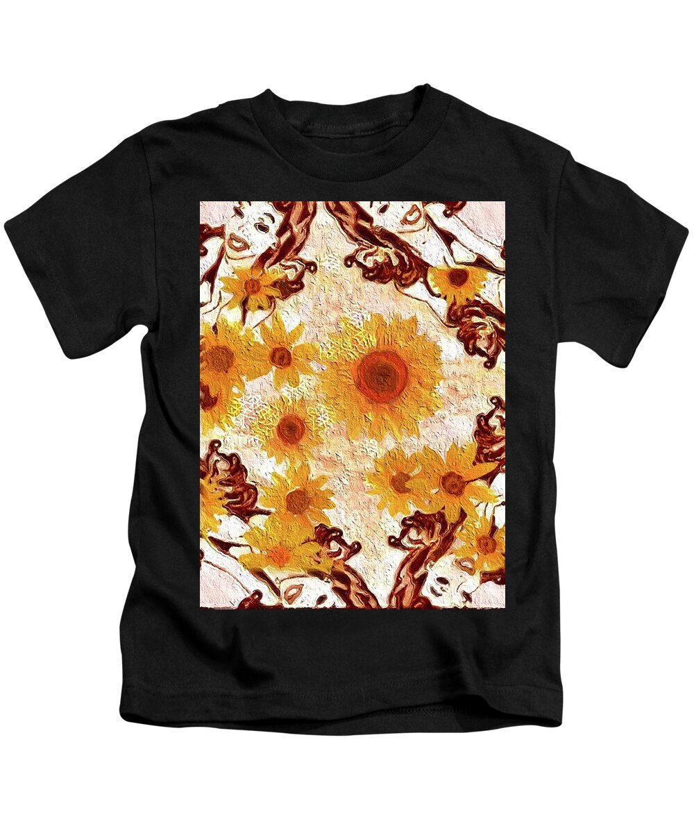 Pin Up Flower Girl  - Kids T-Shirt