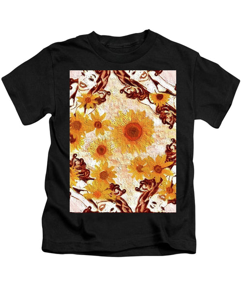 Pin Up Flower Girl  - Kids T-Shirt