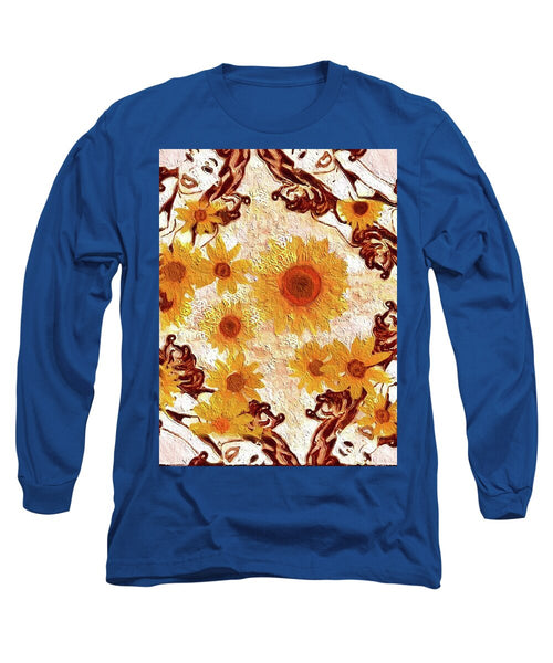 Pin Up Flower Girl  - Long Sleeve T-Shirt