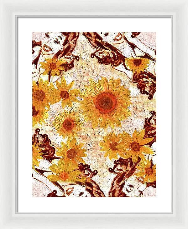 Pin Up Flower Girl  - Framed Print