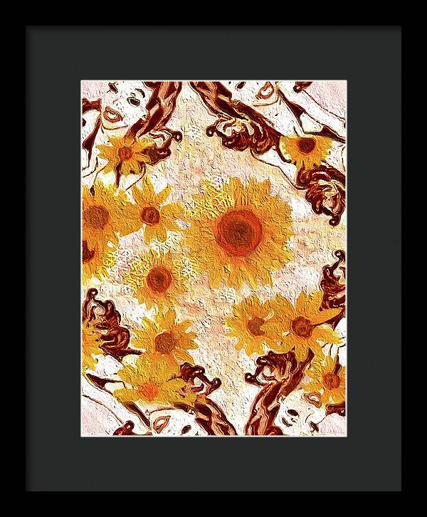 Pin Up Flower Girl  - Framed Print