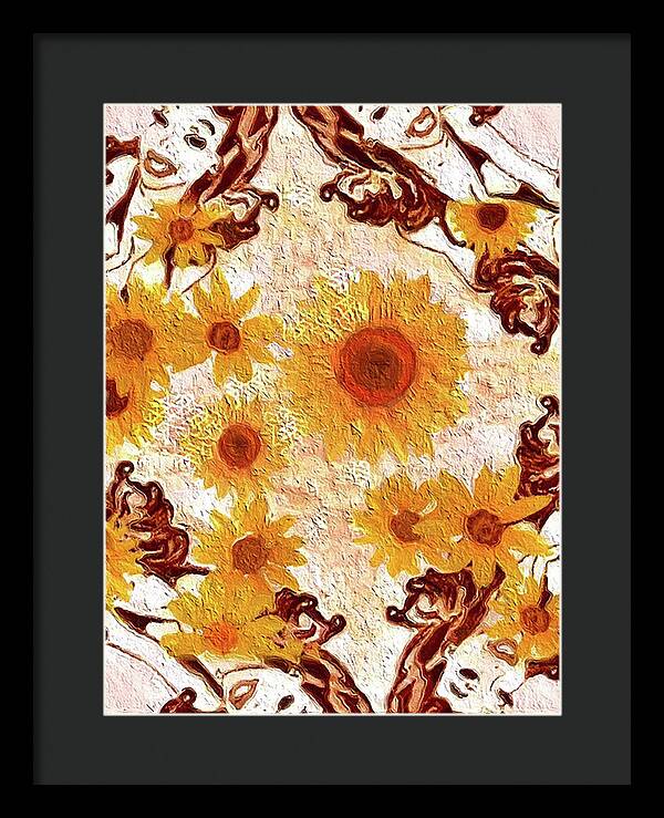 Pin Up Flower Girl  - Framed Print