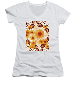 Pin Up Flower Girl  - Women's V-Neck