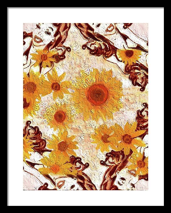 Pin Up Flower Girl  - Framed Print