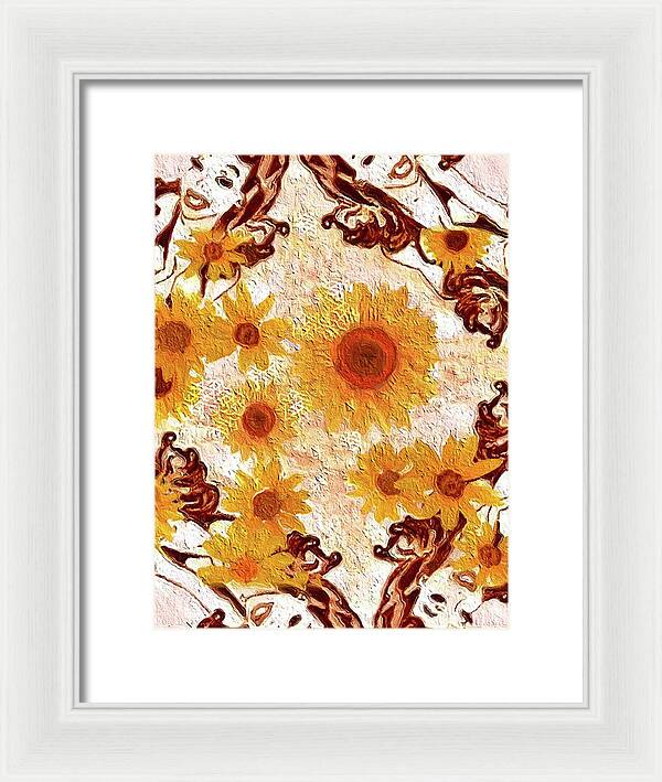 Pin Up Flower Girl  - Framed Print