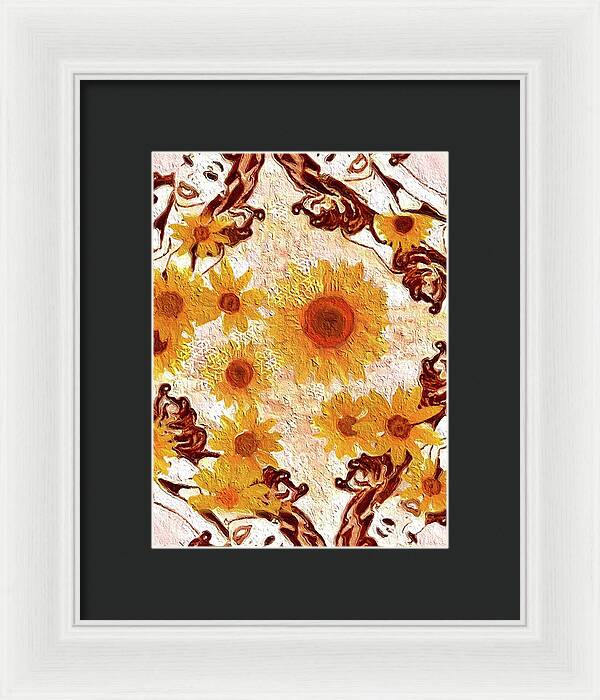 Pin Up Flower Girl  - Framed Print