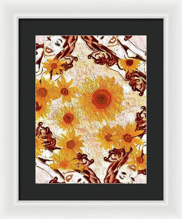 Pin Up Flower Girl  - Framed Print