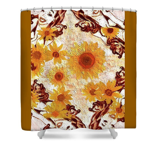 Pin Up Flower Girl  - Shower Curtain