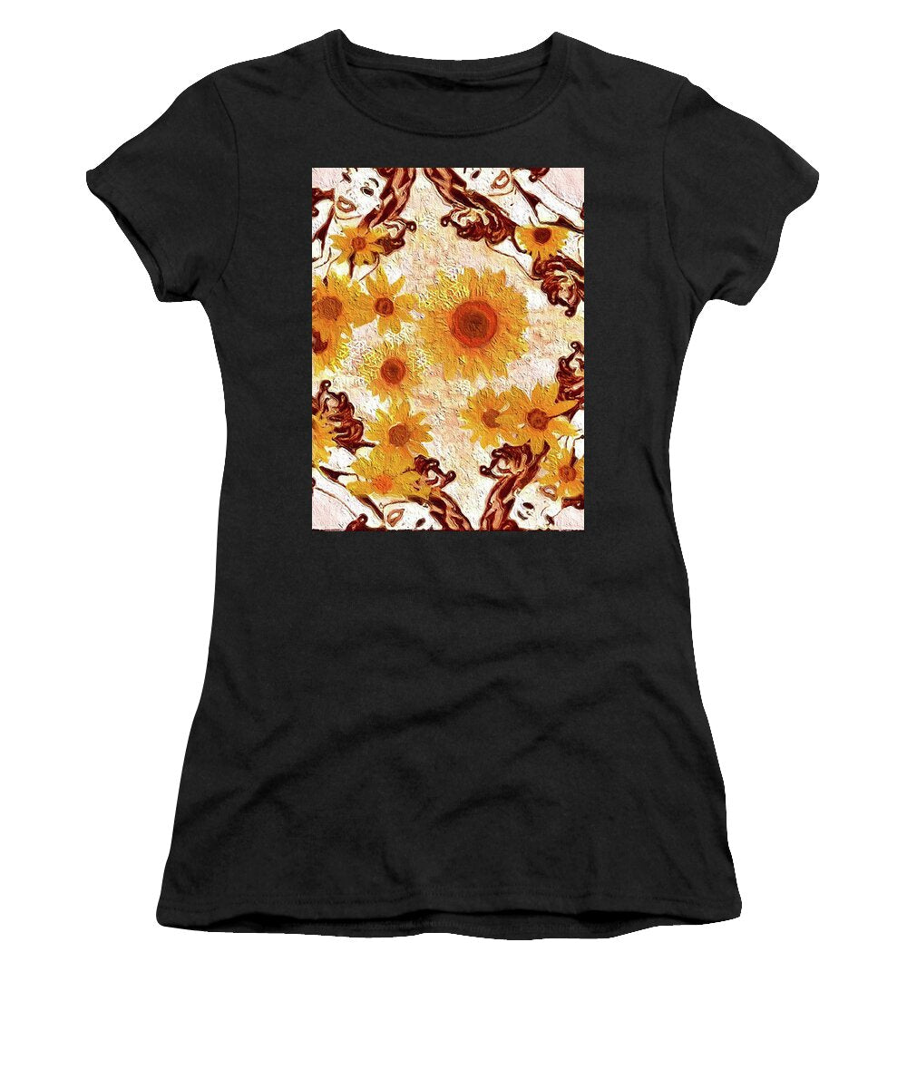 Pin Up Flower Girl  - Women's T-Shirt