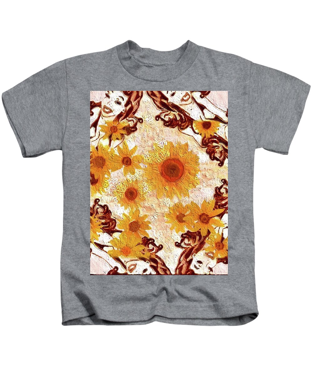 Pin Up Flower Girl  - Kids T-Shirt