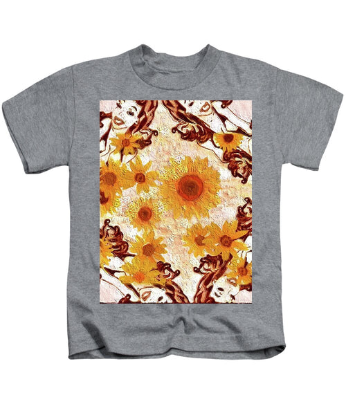 Pin Up Flower Girl  - Kids T-Shirt