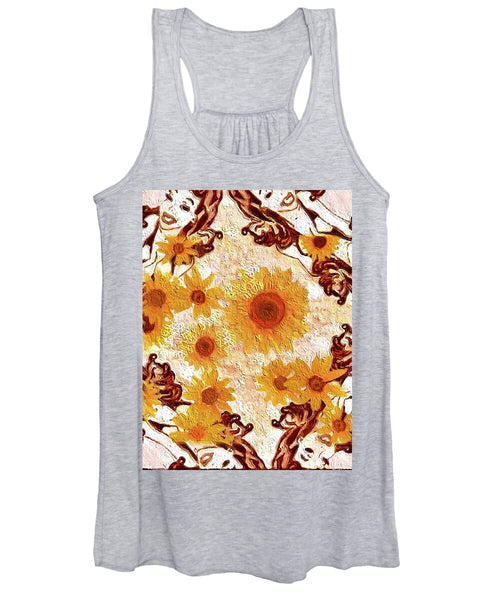 Pin Up Flower Girl  - Women's Tank Top
