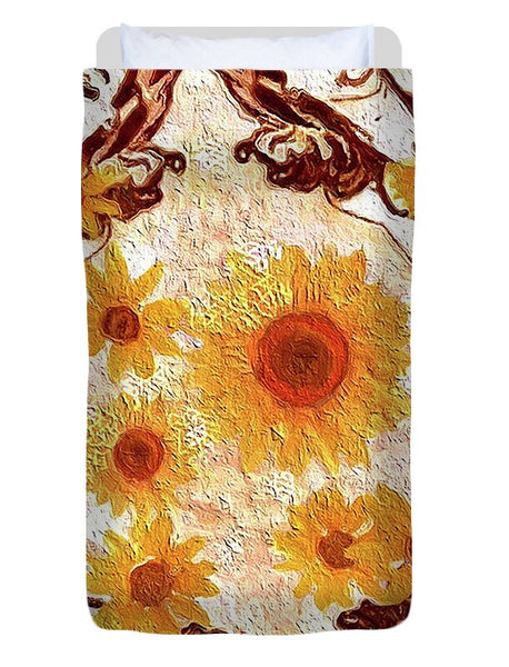 Pin Up Flower Girl  - Duvet Cover