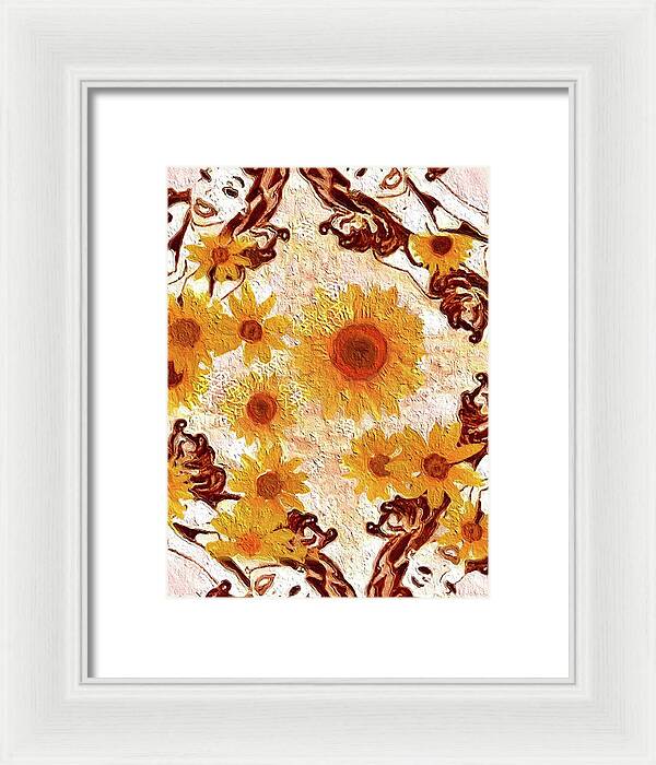 Pin Up Flower Girl  - Framed Print