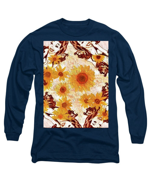 Pin Up Flower Girl  - Long Sleeve T-Shirt