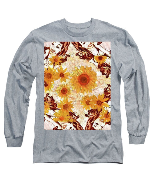 Pin Up Flower Girl  - Long Sleeve T-Shirt