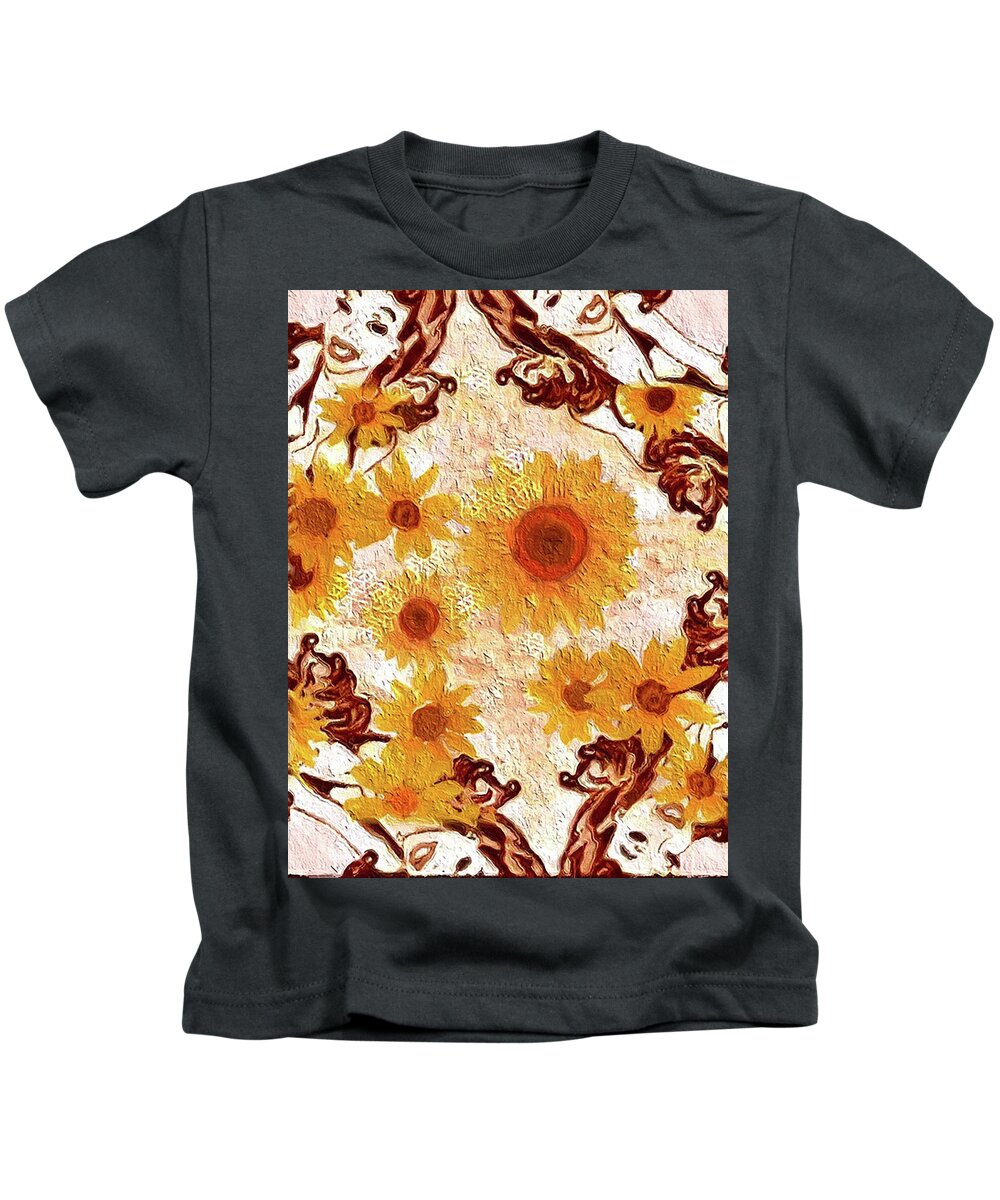 Pin Up Flower Girl  - Kids T-Shirt