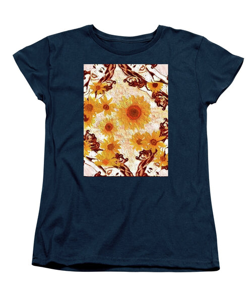 Pin Up Flower Girl  - Women's T-Shirt (Standard Fit)