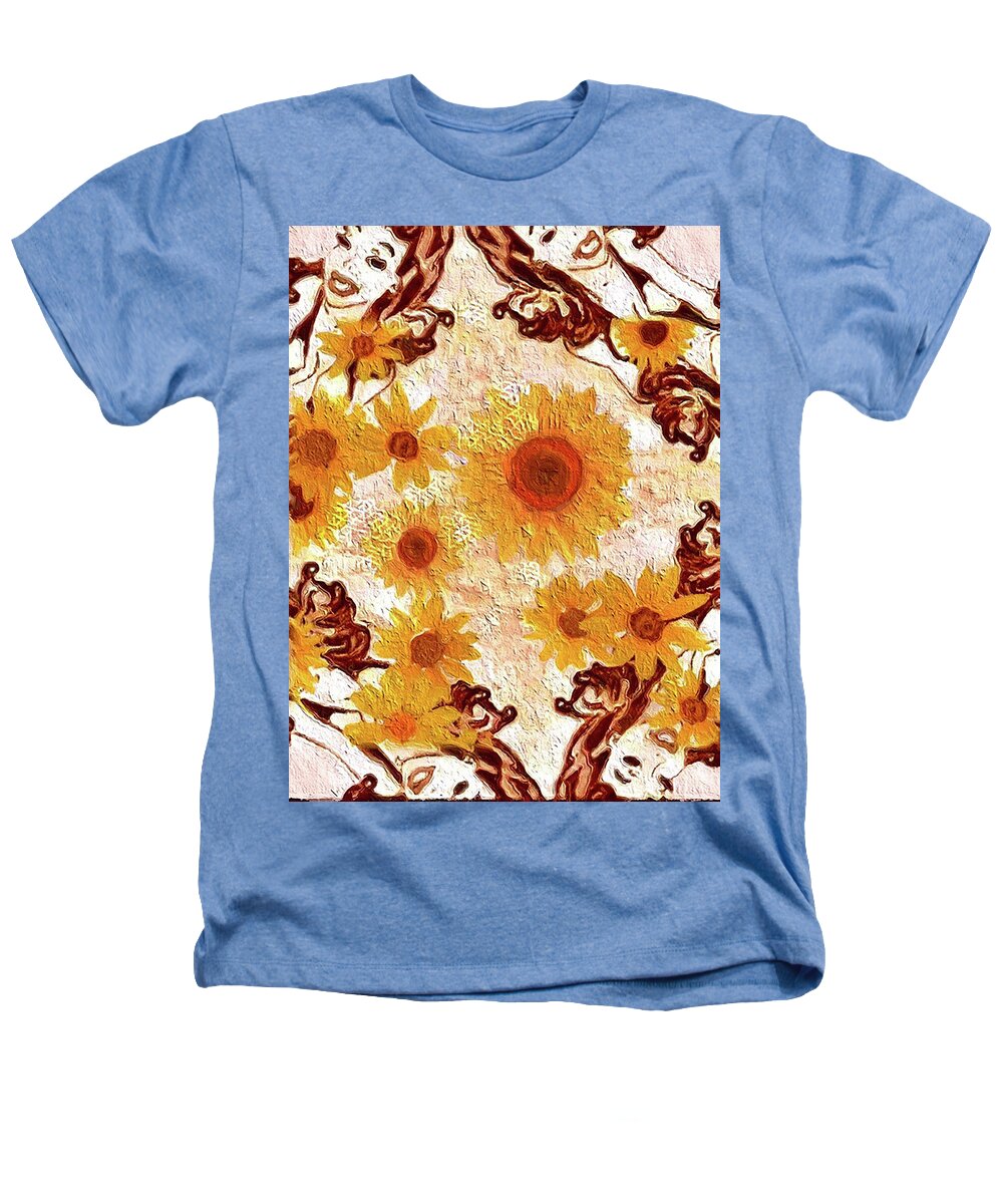 Pin Up Flower Girl  - Heathers T-Shirt