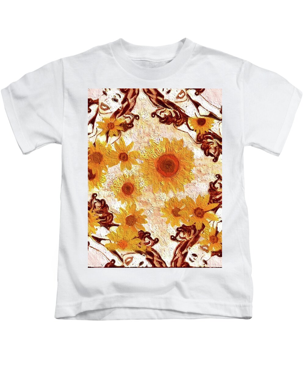 Pin Up Flower Girl  - Kids T-Shirt