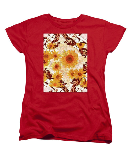 Pin Up Flower Girl  - Women's T-Shirt (Standard Fit)