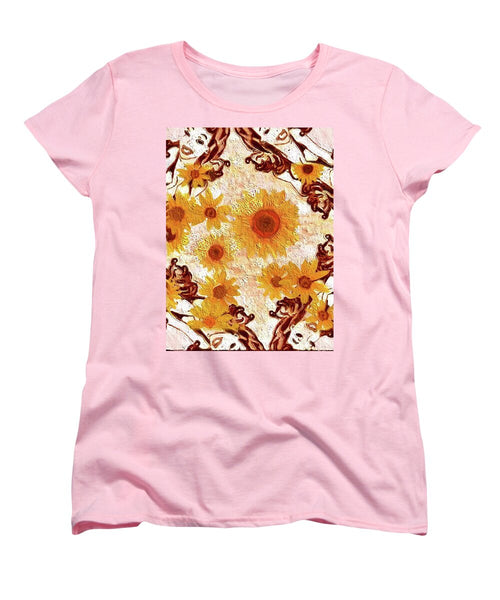 Pin Up Flower Girl  - Women's T-Shirt (Standard Fit)