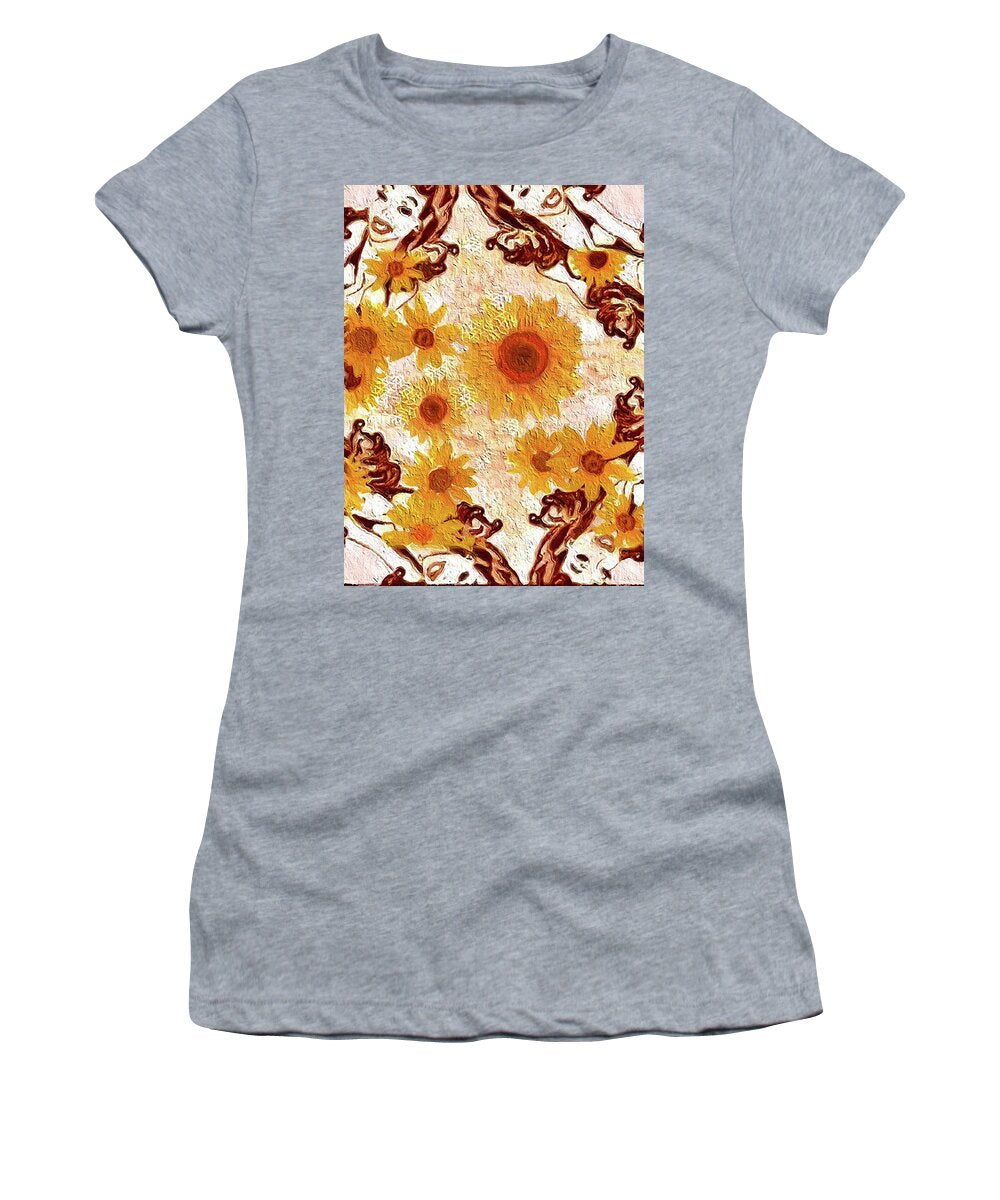 Pin Up Flower Girl  - Women's T-Shirt
