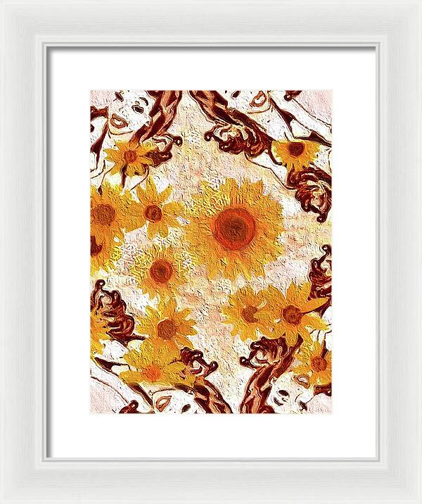 Pin Up Flower Girl  - Framed Print