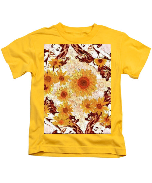 Pin Up Flower Girl  - Kids T-Shirt