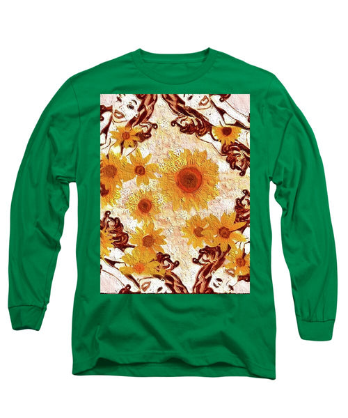 Pin Up Flower Girl  - Long Sleeve T-Shirt