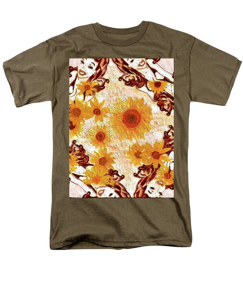 Pin Up Flower Girl  - Men's T-Shirt  (Regular Fit)