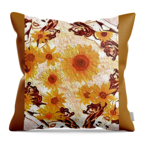 Pin Up Flower Girl  - Throw Pillow