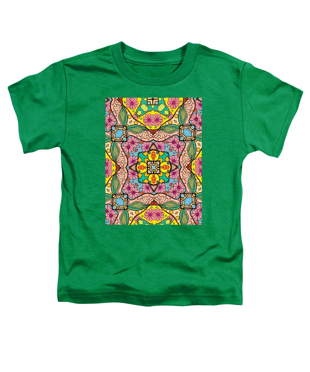 Pink Flower Doodle - Toddler T-Shirt