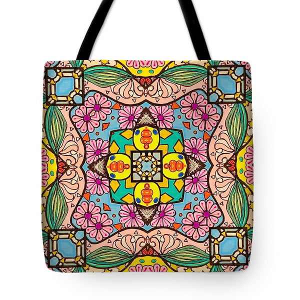 Pink Flower Doodle - Tote Bag