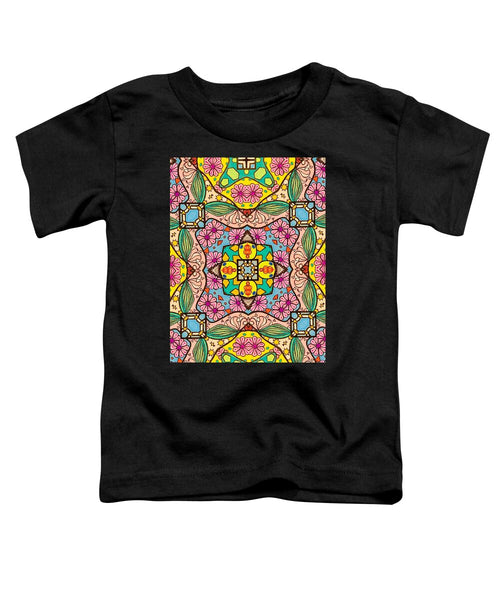 Pink Flower Doodle - Toddler T-Shirt
