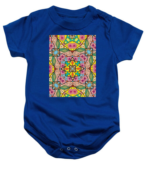 Pink Flower Doodle - Baby Onesie