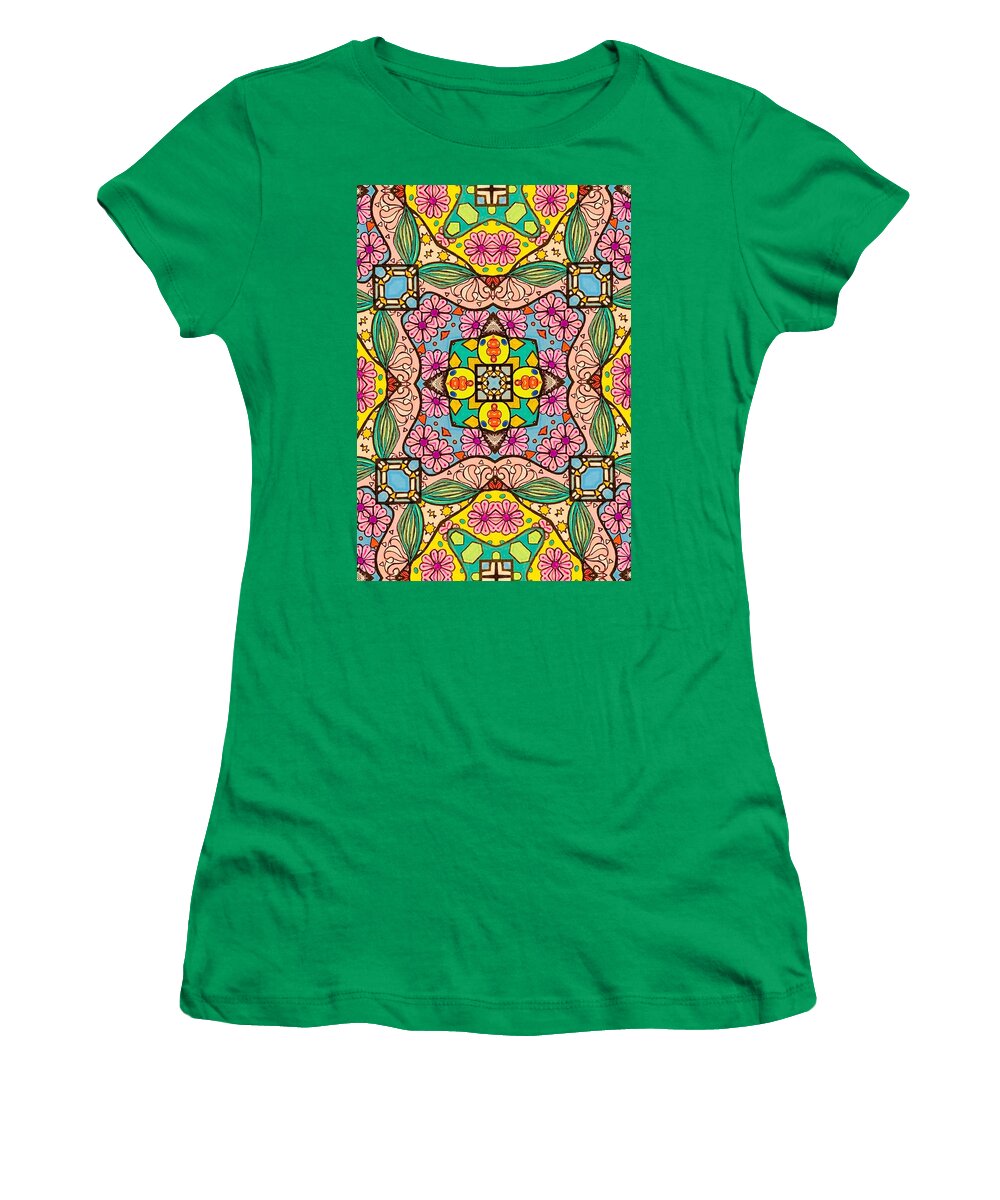 Pink Flower Doodle - Women's T-Shirt