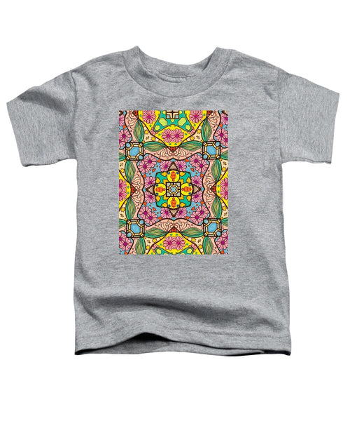 Pink Flower Doodle - Toddler T-Shirt