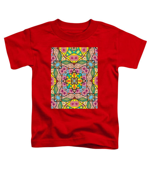 Pink Flower Doodle - Toddler T-Shirt
