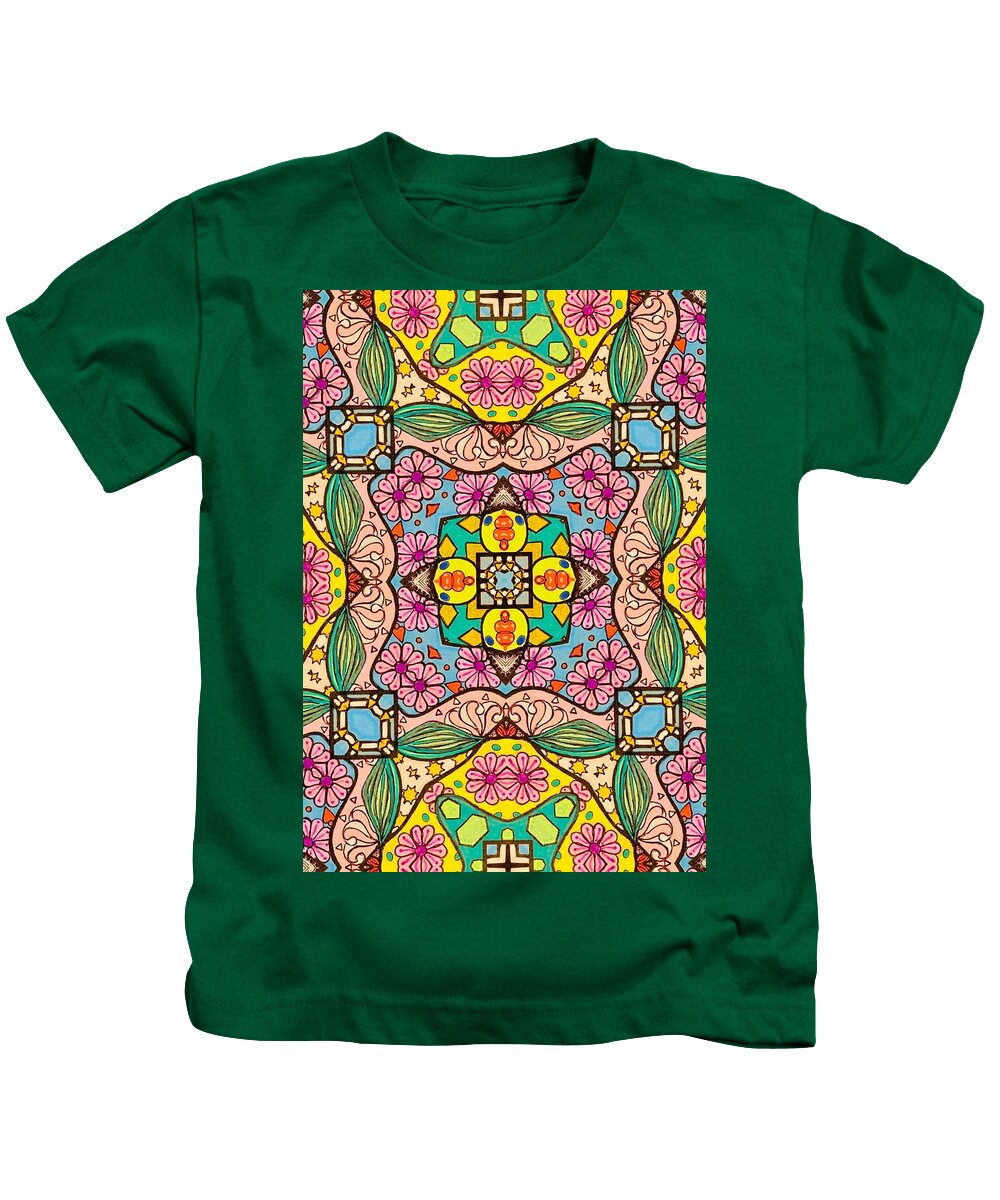 Pink Flower Doodle - Kids T-Shirt
