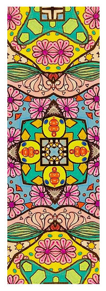 Pink Flower Doodle - Yoga Mat