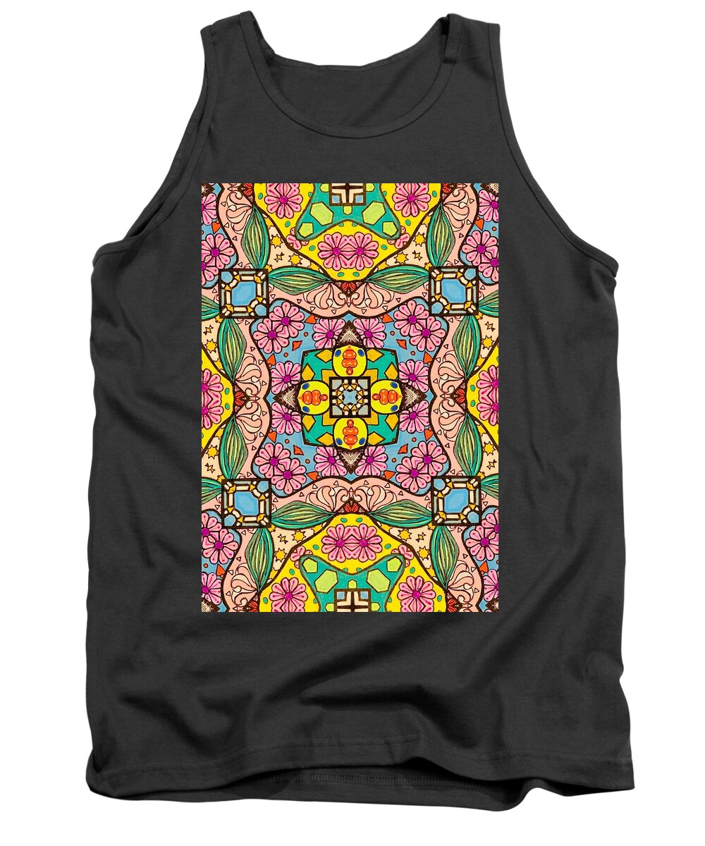Pink Flower Doodle - Tank Top