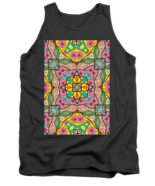 Pink Flower Doodle - Tank Top