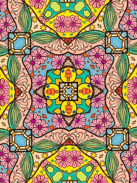 Pink Flower Doodle - Puzzle