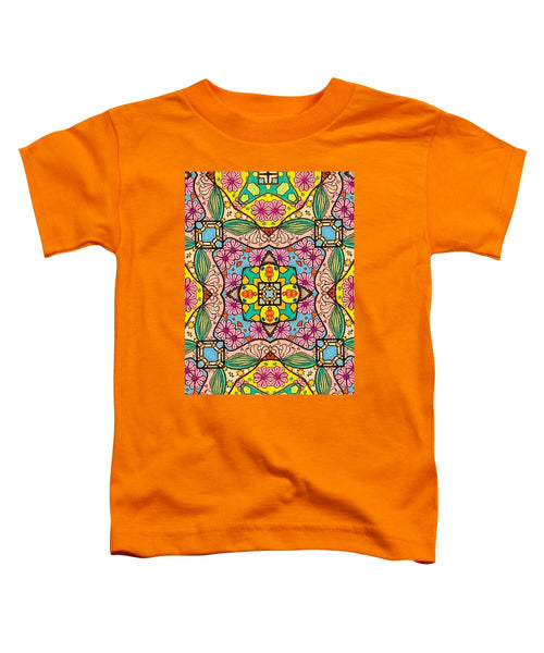 Pink Flower Doodle - Toddler T-Shirt