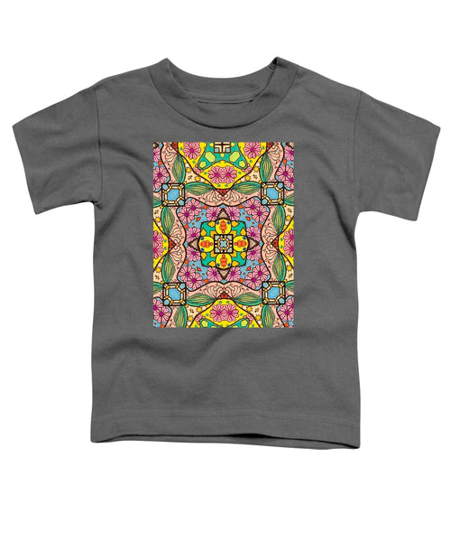 Pink Flower Doodle - Toddler T-Shirt