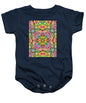 Pink Flower Doodle - Baby Onesie
