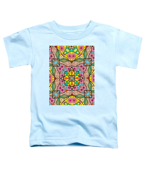 Pink Flower Doodle - Toddler T-Shirt