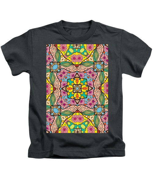 Pink Flower Doodle - Kids T-Shirt