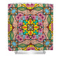 Pink Flower Doodle - Shower Curtain